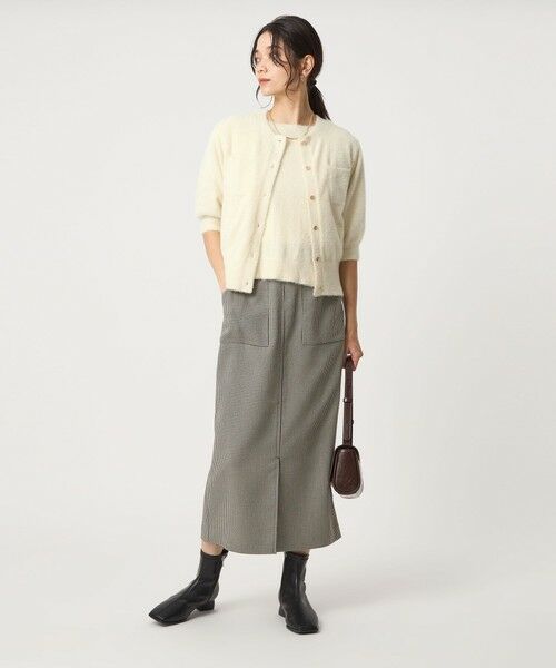 green label relaxing / グリーンレーベル リラクシング カーディガン・ボレロ | フラッフフェザー ショートスリーブ ニット カーディガン -ウォッシャブル- | 詳細2