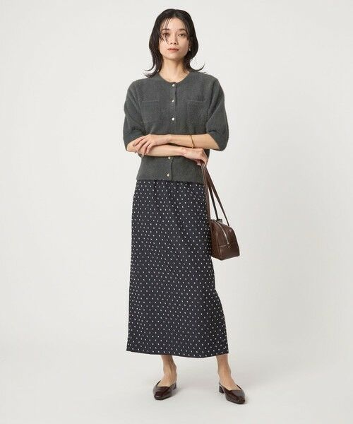 green label relaxing / グリーンレーベル リラクシング カーディガン・ボレロ | フラッフフェザー ショートスリーブ ニット カーディガン -ウォッシャブル- | 詳細10