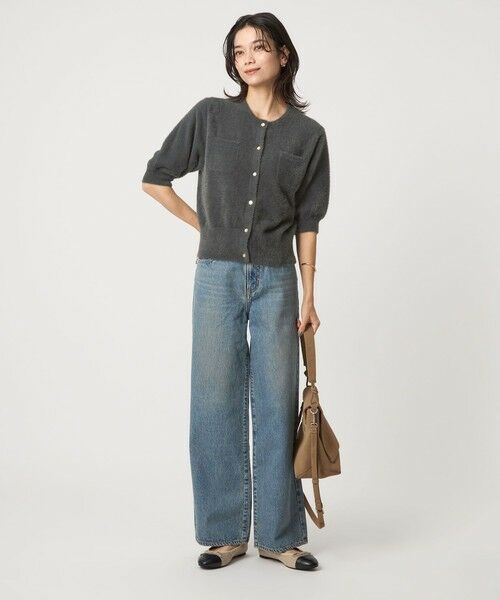 ヒールクリーク　ニット　ブルゾン　ボレロ　ショート丈　新品タグ付き ショート丈ボレロ風ニットカーディガン＜大きいサイズ有