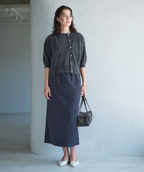 green label relaxing / グリーンレーベル リラクシング カーディガン・ボレロ | フラッフフェザー ショートスリーブ ニット カーディガン -ウォッシャブル- | 詳細8