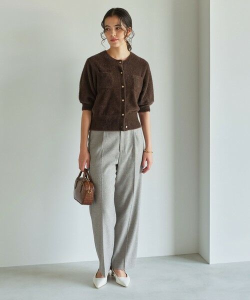 green label relaxing / グリーンレーベル リラクシング カーディガン・ボレロ | フラッフフェザー ショートスリーブ ニット カーディガン -ウォッシャブル- | 詳細17