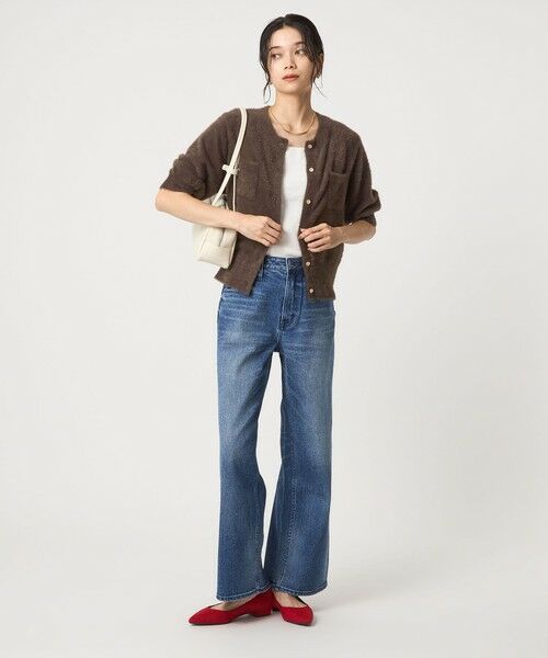 green label relaxing / グリーンレーベル リラクシング カーディガン・ボレロ | フラッフフェザー ショートスリーブ ニット カーディガン -ウォッシャブル- | 詳細20