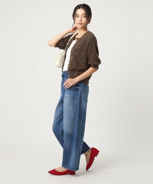 green label relaxing / グリーンレーベル リラクシング カーディガン・ボレロ | フラッフフェザー ショートスリーブ ニット カーディガン -ウォッシャブル- | 詳細21