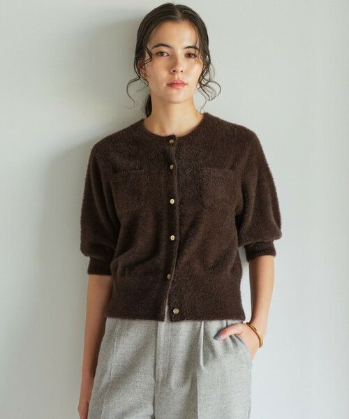 ヒールクリーク　ニット　ブルゾン　ボレロ　ショート丈　新品タグ付き ショート丈ボレロ風ニットカーディガン＜大きいサイズ有