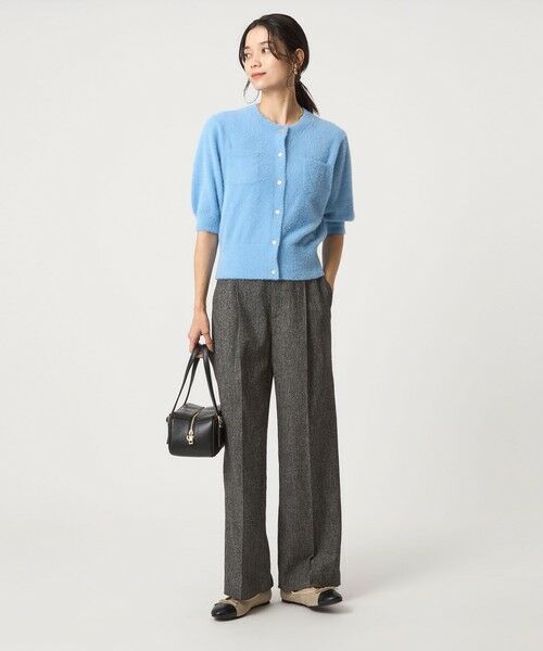 green label relaxing / グリーンレーベル リラクシング カーディガン・ボレロ | フラッフフェザー ショートスリーブ ニット カーディガン -ウォッシャブル- | 詳細23