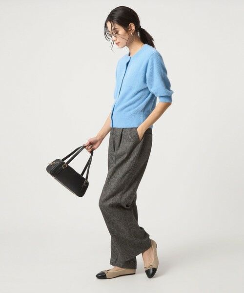 green label relaxing / グリーンレーベル リラクシング カーディガン・ボレロ | フラッフフェザー ショートスリーブ ニット カーディガン -ウォッシャブル- | 詳細24