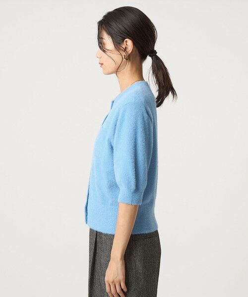 green label relaxing / グリーンレーベル リラクシング カーディガン・ボレロ | フラッフフェザー ショートスリーブ ニット カーディガン -ウォッシャブル- | 詳細26