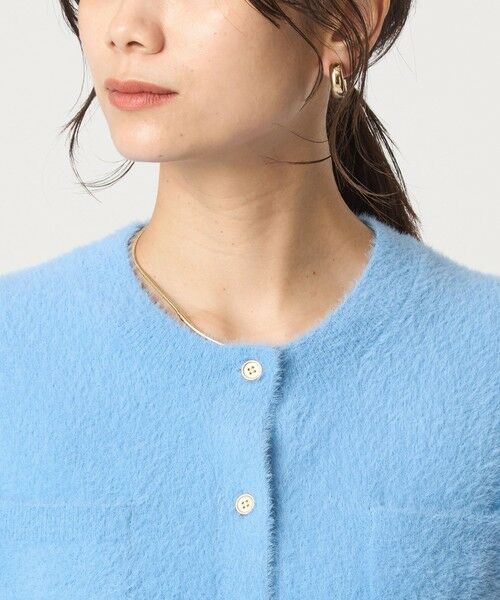 green label relaxing / グリーンレーベル リラクシング カーディガン・ボレロ | フラッフフェザー ショートスリーブ ニット カーディガン -ウォッシャブル- | 詳細28