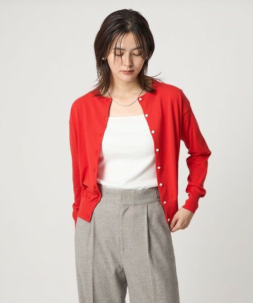 green label relaxing / グリーンレーベル リラクシング カーディガン・ボレロ | ＜1_OF MINE＞クルーネック ニット カーディガン マシンウォッシャブル | 詳細18