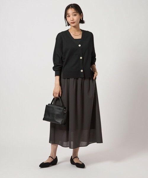 green label relaxing / グリーンレーベル リラクシング カーディガン・ボレロ | ブライトフォルム Vネック ニット カーディガン | 詳細2