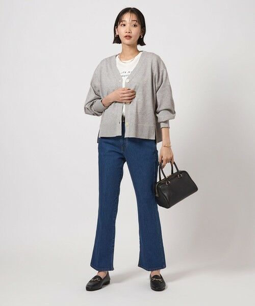 green label relaxing / グリーンレーベル リラクシング カーディガン・ボレロ | ブライトフォルム Vネック ニット カーディガン | 詳細10