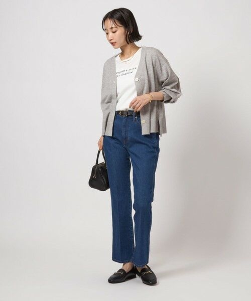 green label relaxing / グリーンレーベル リラクシング カーディガン・ボレロ | ブライトフォルム Vネック ニット カーディガン | 詳細11