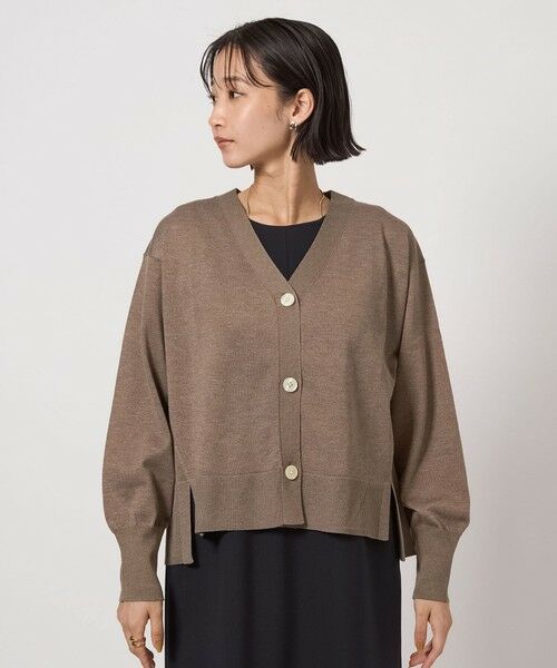 green label relaxing / グリーンレーベル リラクシング カーディガン・ボレロ | ブライトフォルム Vネック ニット カーディガン | 詳細19