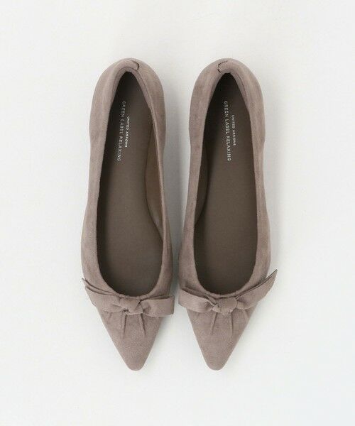 green label relaxing / グリーンレーベル リラクシング パンプス | ポインテッド タックリボン フラットシューズ 撥水 | 詳細11