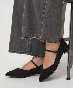 green label relaxing / グリーンレーベル リラクシング パンプス | Vカット ストラップ フラットシューズ 撥水