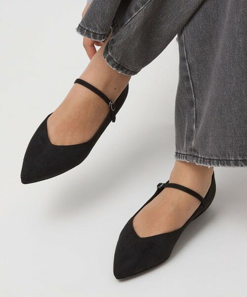 green label relaxing / グリーンレーベル リラクシング パンプス | Vカット ストラップ フラットシューズ 撥水 | 詳細2