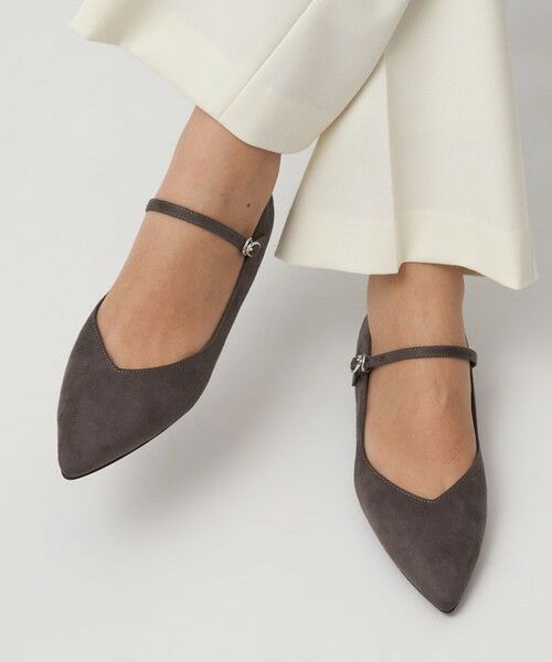 green label relaxing / グリーンレーベル リラクシング パンプス | Vカット ストラップ フラットシューズ 撥水 | 詳細8