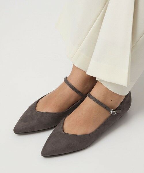 green label relaxing / グリーンレーベル リラクシング パンプス | Vカット ストラップ フラットシューズ 撥水 | 詳細9
