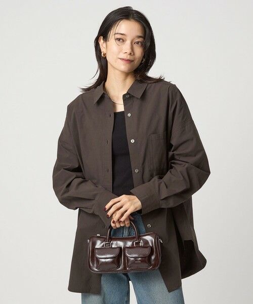 green label relaxing / グリーンレーベル リラクシング シャツ・ブラウス | タイプライター オーバー シャツ(MD.BROWN)