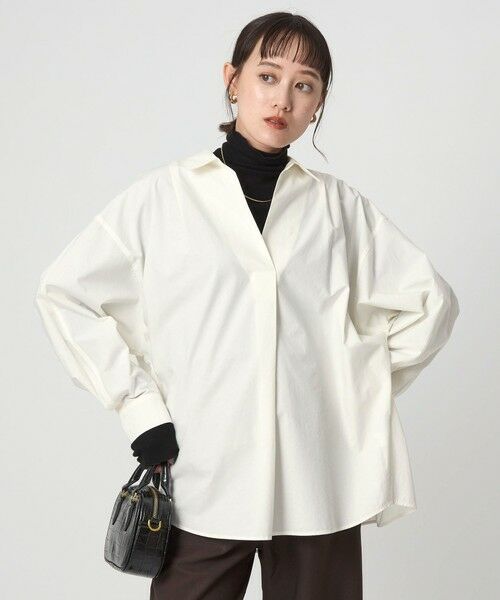 green label relaxing/グリーンレーベル リラクシング スキッパー ドルマン シャツ WHITE FREE green label relaxing/グリーンレーベル リラクシング スキッパー ドルマン シャツ WHITE FREE