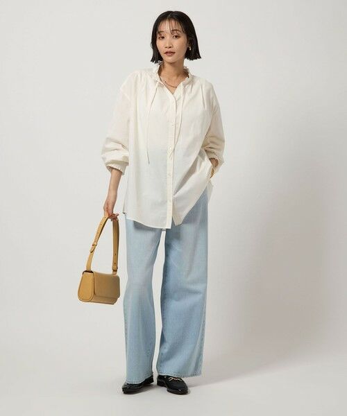 green label relaxing / グリーンレーベル リラクシング シャツ・ブラウス | ［size SHORTあり］フリルネック ブラウス | 詳細2