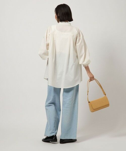 green label relaxing / グリーンレーベル リラクシング シャツ・ブラウス | ［size SHORTあり］フリルネック ブラウス | 詳細3