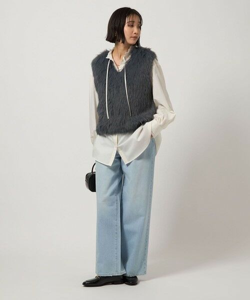 green label relaxing / グリーンレーベル リラクシング シャツ・ブラウス | ［size SHORTあり］フリルネック ブラウス | 詳細4