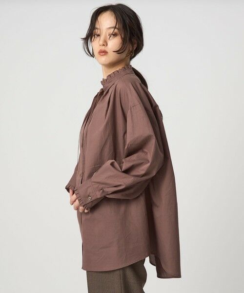 green label relaxing / グリーンレーベル リラクシング シャツ・ブラウス | ［size SHORTあり］フリルネック ブラウス | 詳細10