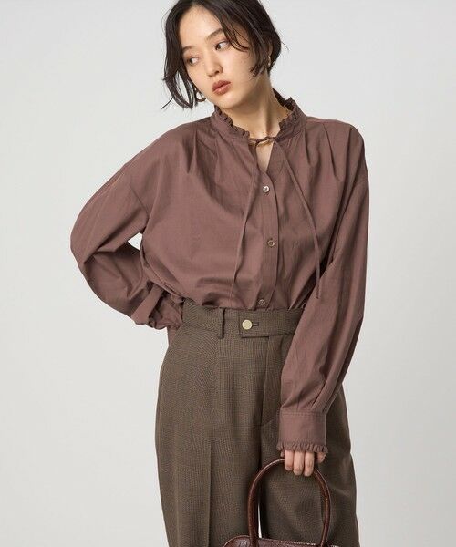 green label relaxing / グリーンレーベル リラクシング シャツ・ブラウス | ［size SHORTあり］フリルネック ブラウス | 詳細15