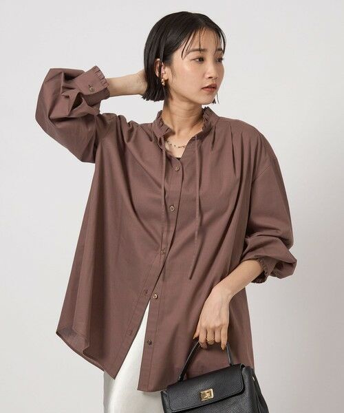 green label relaxing / グリーンレーベル リラクシング シャツ・ブラウス | ［size SHORTあり］フリルネック ブラウス | 詳細19