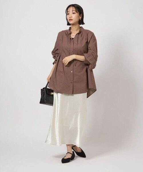 green label relaxing / グリーンレーベル リラクシング シャツ・ブラウス | ［size SHORTあり］フリルネック ブラウス | 詳細21