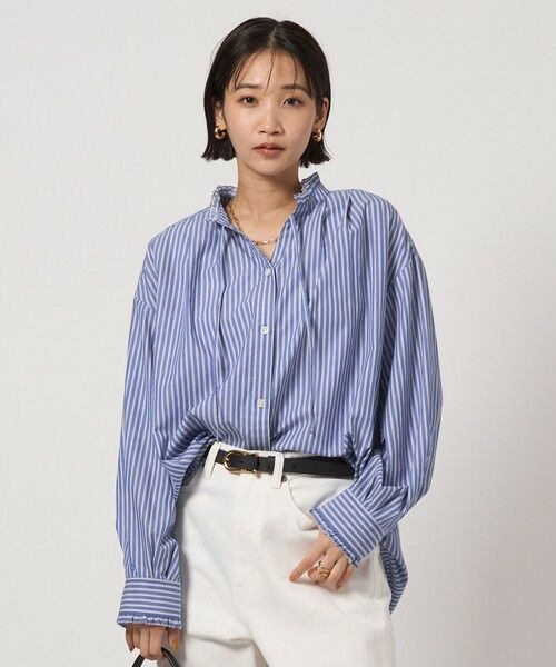 green label relaxing / グリーンレーベル リラクシング シャツ・ブラウス | ［size SHORTあり］フリルネック ブラウス | 詳細27