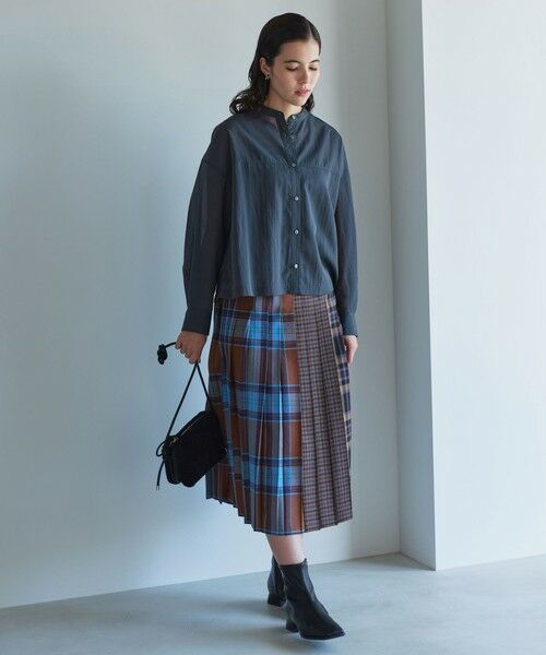 green label relaxing / グリーンレーベル リラクシング シャツ・ブラウス | ソモウライク シアー バンドカラー シャツ | 詳細2