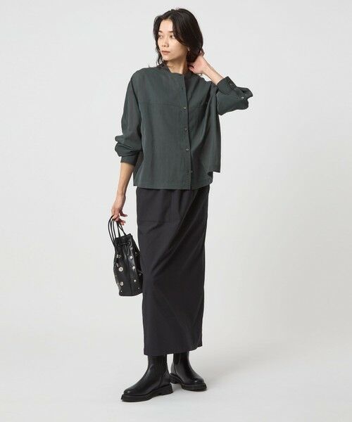 green label relaxing / グリーンレーベル リラクシング シャツ・ブラウス | ソモウライク シアー バンドカラー シャツ | 詳細6