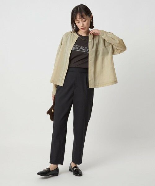 green label relaxing / グリーンレーベル リラクシング シャツ・ブラウス | ソモウライク シアー バンドカラー シャツ | 詳細19