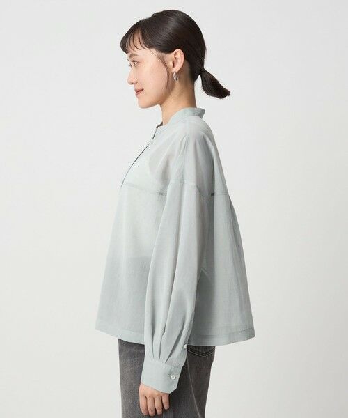 green label relaxing / グリーンレーベル リラクシング シャツ・ブラウス | ソモウライク シアー バンドカラー シャツ | 詳細25