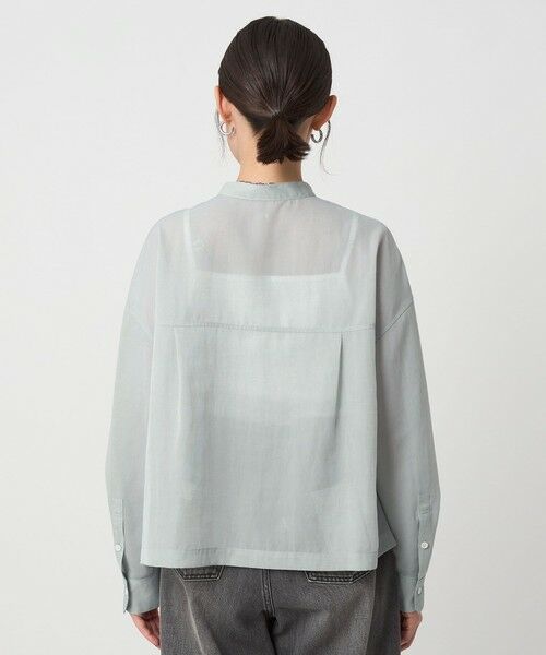 green label relaxing / グリーンレーベル リラクシング シャツ・ブラウス | ソモウライク シアー バンドカラー シャツ | 詳細26