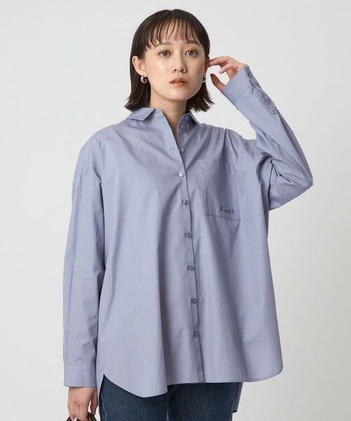 green label relaxing / グリーンレーベル リラクシング シャツ・ブラウス | ＜To b. by agnes b.コラボ＞エンブロイダリー オーバーサイズ シャツ | 詳細1