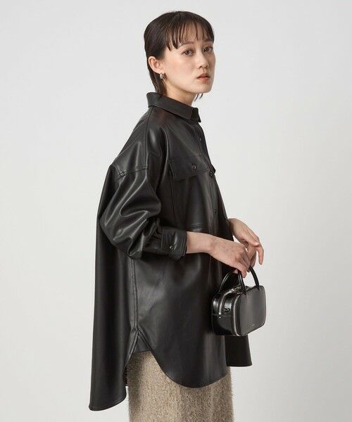 green label relaxing / グリーンレーベル リラクシング シャツ・ブラウス | 【別注】＜HEALTHY DENIM＞Almond シャツ ブラック | 詳細1