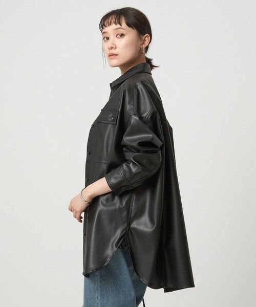 green label relaxing / グリーンレーベル リラクシング シャツ・ブラウス | 【別注】＜HEALTHY DENIM＞Almond シャツ ブラック | 詳細7