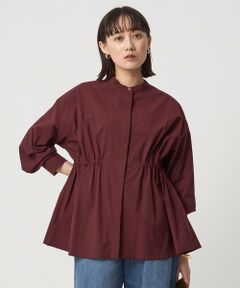 green label relaxing / グリーンレーベル リラクシング シャツ・ブラウス | ウエスト ギャザー ハオリ ロングスリーブ シャツ