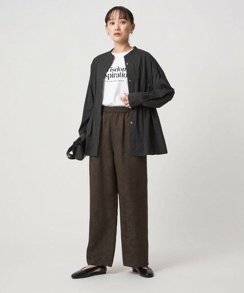 green label relaxing / グリーンレーベル リラクシング シャツ・ブラウス | ウエスト ギャザー ハオリ ロングスリーブ シャツ | 詳細1