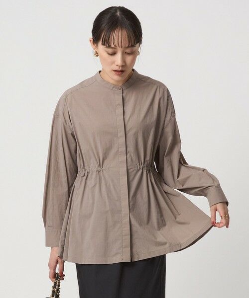green label relaxing / グリーンレーベル リラクシング シャツ・ブラウス | ウエスト ギャザー ハオリ ロングスリーブ シャツ | 詳細6