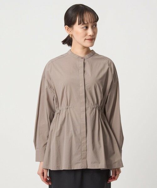 green label relaxing / グリーンレーベル リラクシング シャツ・ブラウス | ウエスト ギャザー ハオリ ロングスリーブ シャツ | 詳細10