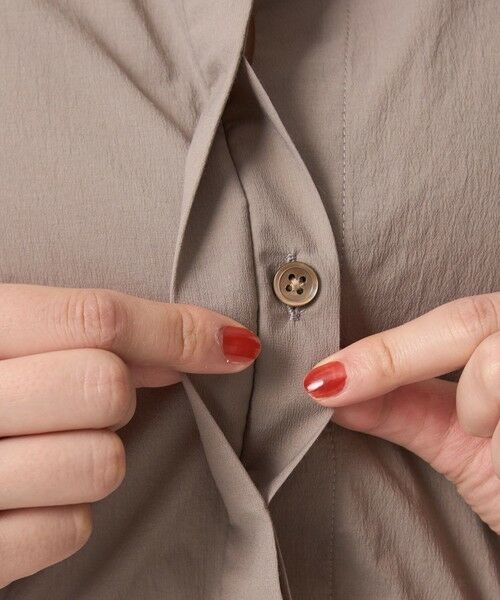 green label relaxing / グリーンレーベル リラクシング シャツ・ブラウス | ウエスト ギャザー ハオリ ロングスリーブ シャツ | 詳細17