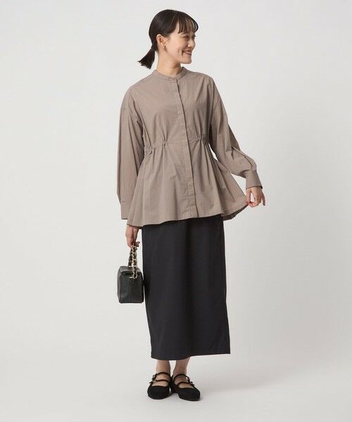 green label relaxing / グリーンレーベル リラクシング シャツ・ブラウス | ウエスト ギャザー ハオリ ロングスリーブ シャツ | 詳細9
