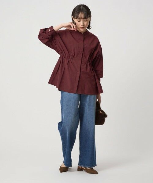 green label relaxing / グリーンレーベル リラクシング シャツ・ブラウス | ウエスト ギャザー ハオリ ロングスリーブ シャツ | 詳細23