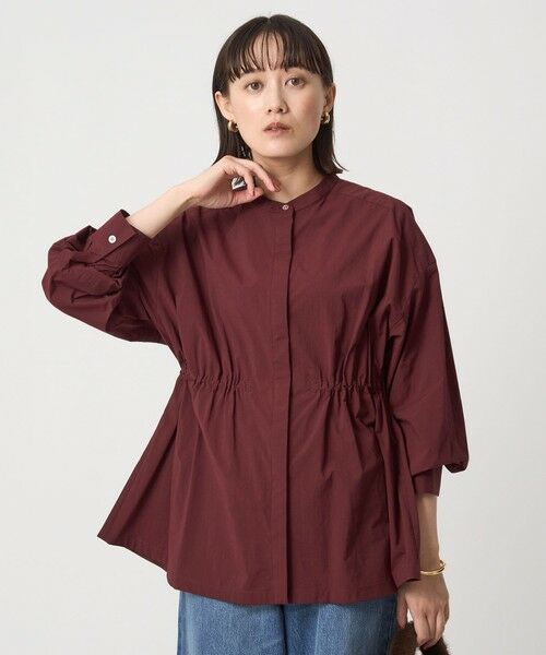 green label relaxing / グリーンレーベル リラクシング シャツ・ブラウス | ウエスト ギャザー ハオリ ロングスリーブ シャツ | 詳細20