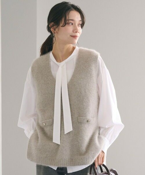 green label relaxing / グリーンレーベル リラクシング シャツ・ブラウス | ブロード ボウタイ ブラウス | 詳細1