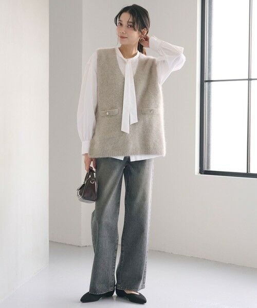 green label relaxing / グリーンレーベル リラクシング シャツ・ブラウス | ブロード ボウタイ ブラウス | 詳細5